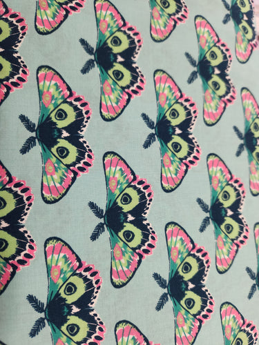 Firefly Moths on Aqua by Sarah Watts of Ruby Star Society for Moda Fabrics