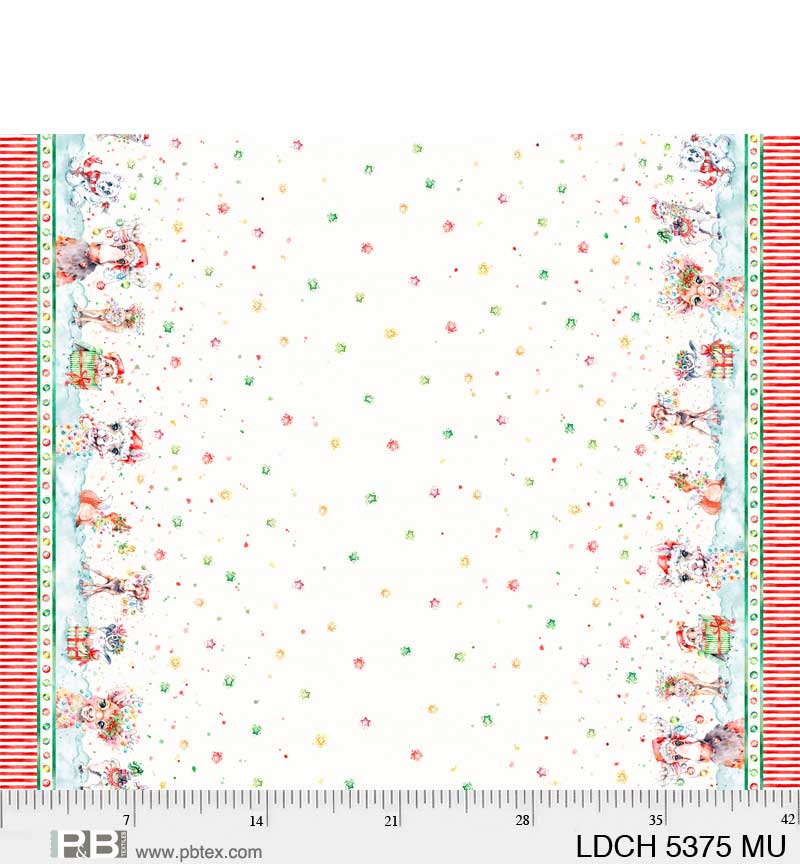 Little Darlings Christmas Double Border Stripe