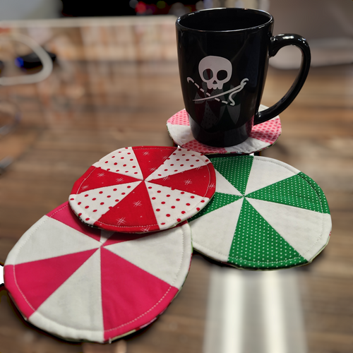 Quilted Peppermint Swirl Coaster Set-Sat, Nov 16th-3pm-5pm