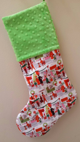 Red Wool Felt Christmas Stocking with Leafy Vine Applique - Jungle  Christmas